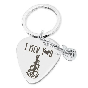 keepdrum Schlüsselanhänger Gitarren-Plektrum I Pick You