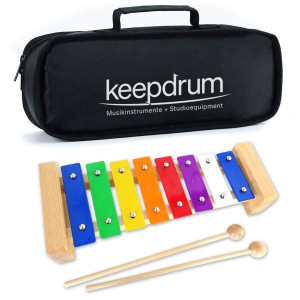 keepdrum KGS Pro Kinder Glockenspiel mit Tasche