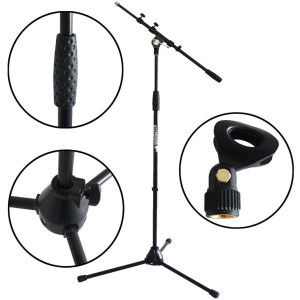 keepdrum MS106 BK Mikrofonständer mit Mikrofonklemme