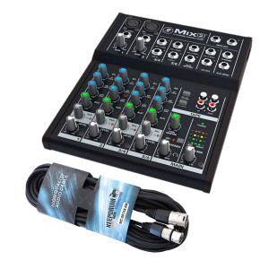 Mackie Mischpult Mix8 8-Kanal Kompaktmixer mit XLR-Kabel