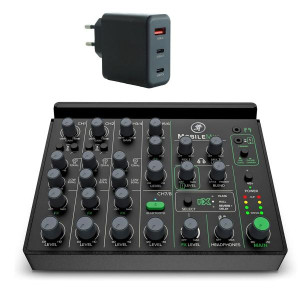 Mackie Mischpult MobileMix 8-Kanal Mixer mit Ladegerät