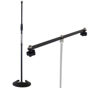 keepdrum MS096 Mikrofonständer gerade mit Stereo-Schiene