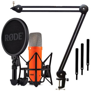 Rode Mikrofon NT1 Signature Orange mit Gelenkarm Schwarz