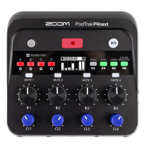 Zoom Audio-Recorder PodTrak P4next 4-Spur Podcast-Mixer