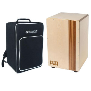 PUR Cajon PC2259 Compact QS Zebrano mit Tasche