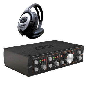 ESI Planet 22x Dante Audio-Interface mit Kopfhörer
