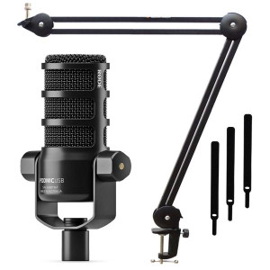 Rode Podmic USB XLR Mikrofon mit Gelenkarm Schwarz
