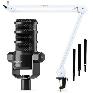Rode Podmic USB XLR Mikrofon mit Gelenkarm Weiss