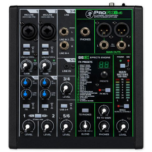 Mackie Mischpult ProFX6v3 6-kanaliger Analogmixer