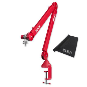 Rode Mikrofonarm PSA1+ Plus Rot mit Mikrofasertuch