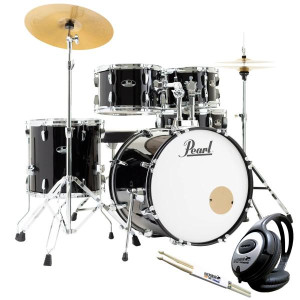 Pearl Roadshow Schlagzeug 20 mit Kopfhörer und Sticks