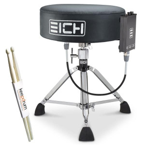 Eich Hocker DBC400R Subwoofer-Hocker Leder Komplett-Set mit Trommelstöcken