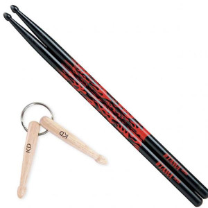 Tama Schlagzeugstöcke 7A-F-BR Red Fire  mit Anhänger