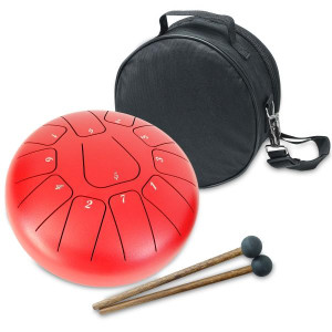 keepdrum Zungentrommel TD8RD-F Tongue Drum 11 Töne Rot F-Dur