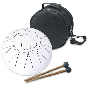 keepdrum Zungentrommel TD8WH-F Tongue Drum 11 Töne Weiss F-Dur