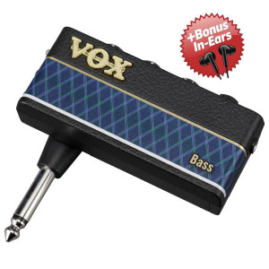 Vox Kopfhörer-Verstärker für Bassgitarre amPlug 3 Bass + Bonus In-Ear Kopfhörer