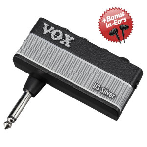 Vox Kopfhörer-Verstärker für Gitarre amPlug 3 US Silver + Bonus In-Ear Kopfhörer