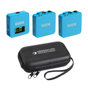 Rode Mikrofon-Funksystem Wireless GO Gen 3 Blau mit Softcase