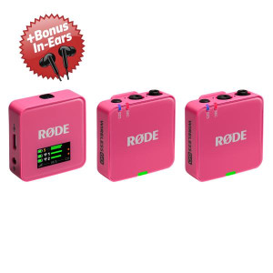 Rode Mikrofon-Funksystem Wireless GO Gen 3 Pink + Bonus In-Ear Kopfhörer