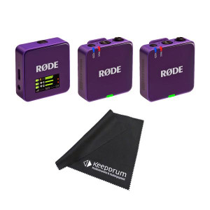Rode Mikrofon-Funksystem Wireless GO Gen 3 Lila mit Tuch