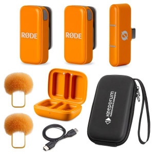 Rode Wireless Micro Mikrofon-System USB-C Orange mit Soft-Case