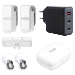 Rode Wireless Micro Drahtloses Mikrofon USB-C Weiss mit Netzteil