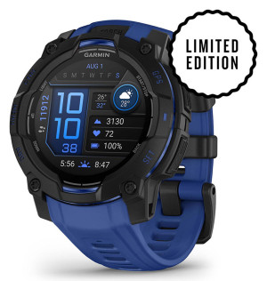 Garmin Instinct 3 45mm AMOLED Black with Bolt Blue Limited Edition 010-02936-03 1x Kirk, 1x Pink, 1xSin