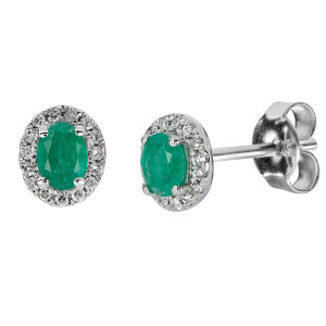 Kohinoor Timanttikorvakorut Smaragdilla 143-P7303VSM