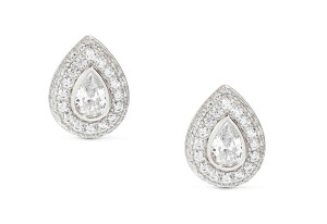 Nomination Domina pave tear drop silver korvakorut 240407/015