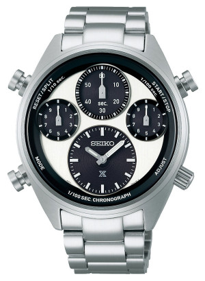 Seiko Prospex Speedtimer 1/100 Sec Solar Chronograph Panda SFJ001P1