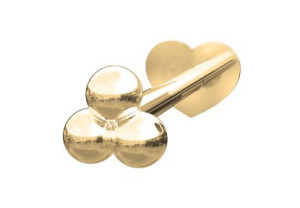 Nordahl Jewellery PIERCE52 labret lävistyskoru 3*2mm beads 314 002 5