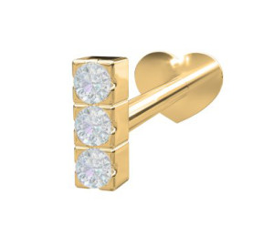 Nordahl Jewellery PIERCE52 labret lävistyskoru 3 dia. 4,4mm 314 003BR5