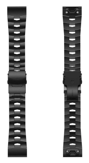 Tiera Garmin Fenix titaaniranneke musta pikalukituksella 26 mm