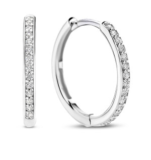 TI SENTO hopeakorvarenkaat zirkonioilla 18 mm 7959ZI