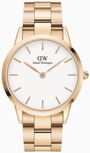 Daniel Wellington Iconic Link 40 Rose Gold White DW00100343
