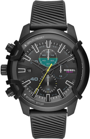 Diesel Griffed Black silicone Chronograph DZ4520