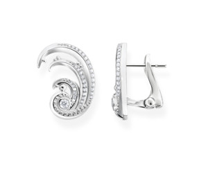 Thomas Sabo wave with white stones korvakorut H2225-051-14