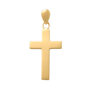 Lykken Crosses kultainen ristiriipus sileä 20 mm