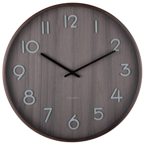 Karlsson Pure medium seinäkello walnut wood 40 cm KA5809WN