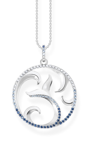 Thomas Sabo tail fin and wave with blue stones kaulakoru KE2145-644-1-L50V
