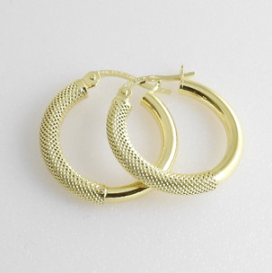 Muut Kultaiset 18k rengaskorvakorut saranoilla 20 mm KR4-1