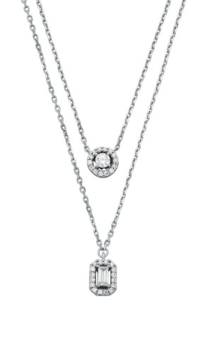 Michael Kors Brilliance kaksiosainen hopeakaulakoru MKC1745CZ040