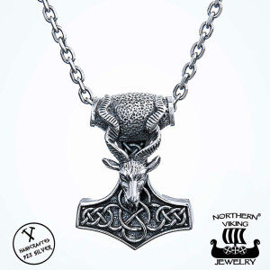 Northern Viking Jewelry Goat Thorin Vasara hopeariipus NVJ-H-RS035 1x Kirk, 1x Pink, 1xSin