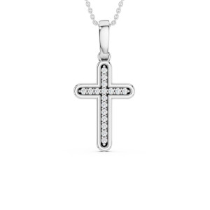 Lykken Elegance timanttiristi valkokulta 0.068 ct