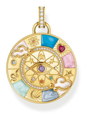 Thomas Sabo Glam & Soul Cosmic Amulet wheel of fortune gold-plated riipus PE962-471-7