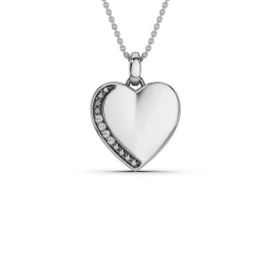 Lykken Elegance sydän timanttiriipus valkokulta 0,012 ct