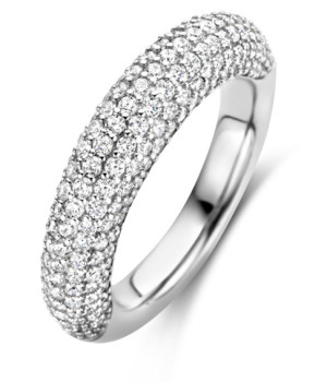 TI SENTO silver pave sormus 12287ZI/56