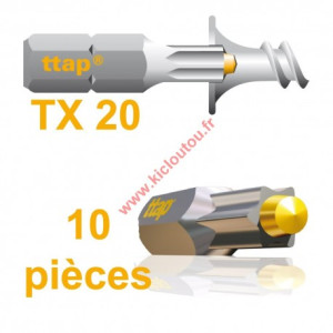 Stafa Multiplus Embouts Torx Ttap TX20 25mm Blister de 10 embouts