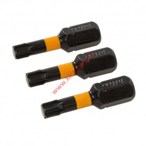 3 Embouts vissage chocs T25 25mm torx de 25 Triton