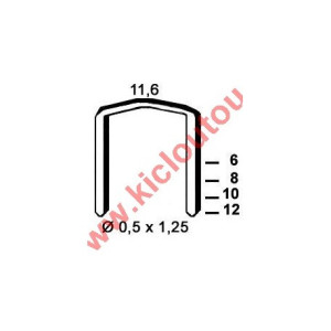 Kicloutou Agrafes STCR5019 - 14 mm - Boite de 5000